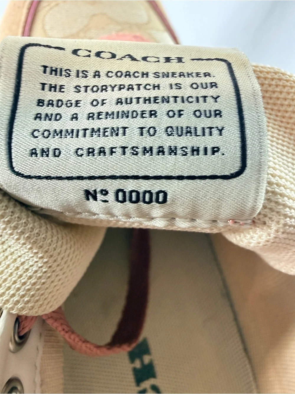 Coach Pink & Tan Women's Signature Lace-Up Sneakers